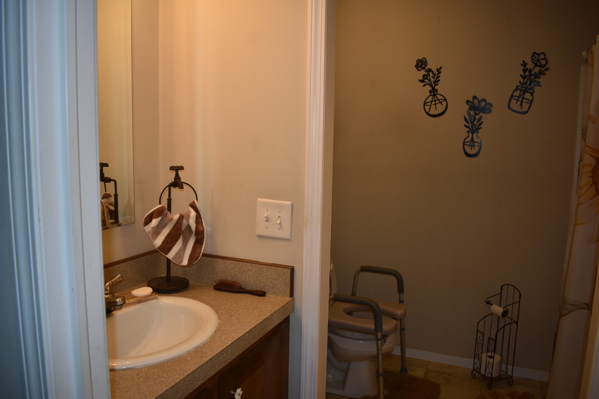 1423 Pack Road White Bluff, TN 37187 - Photo 27 of 50 a bathroom with a sink and mirror with window