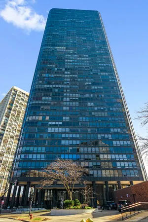 a view of a tall building
