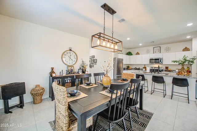 a view of a dining room and livingroom view