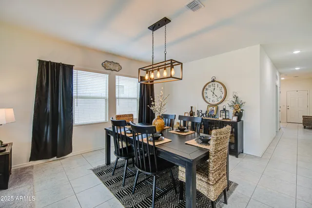 a view of a dining room and livingroom view