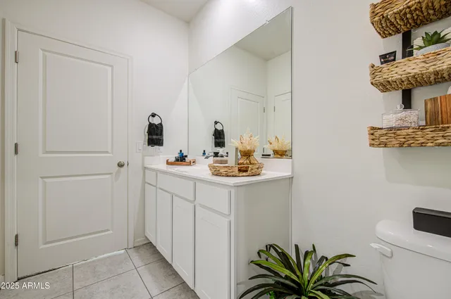 a bathroom with a sink a mirror and a toilet