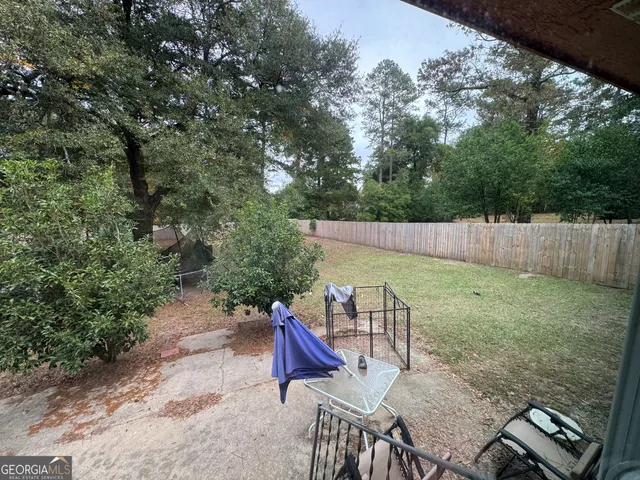 a view of an outdoor sitting space