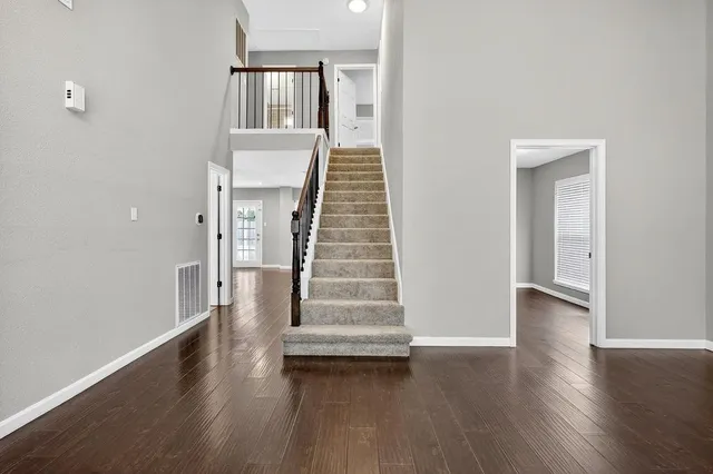 wooden floor in an empty room with wooden floor