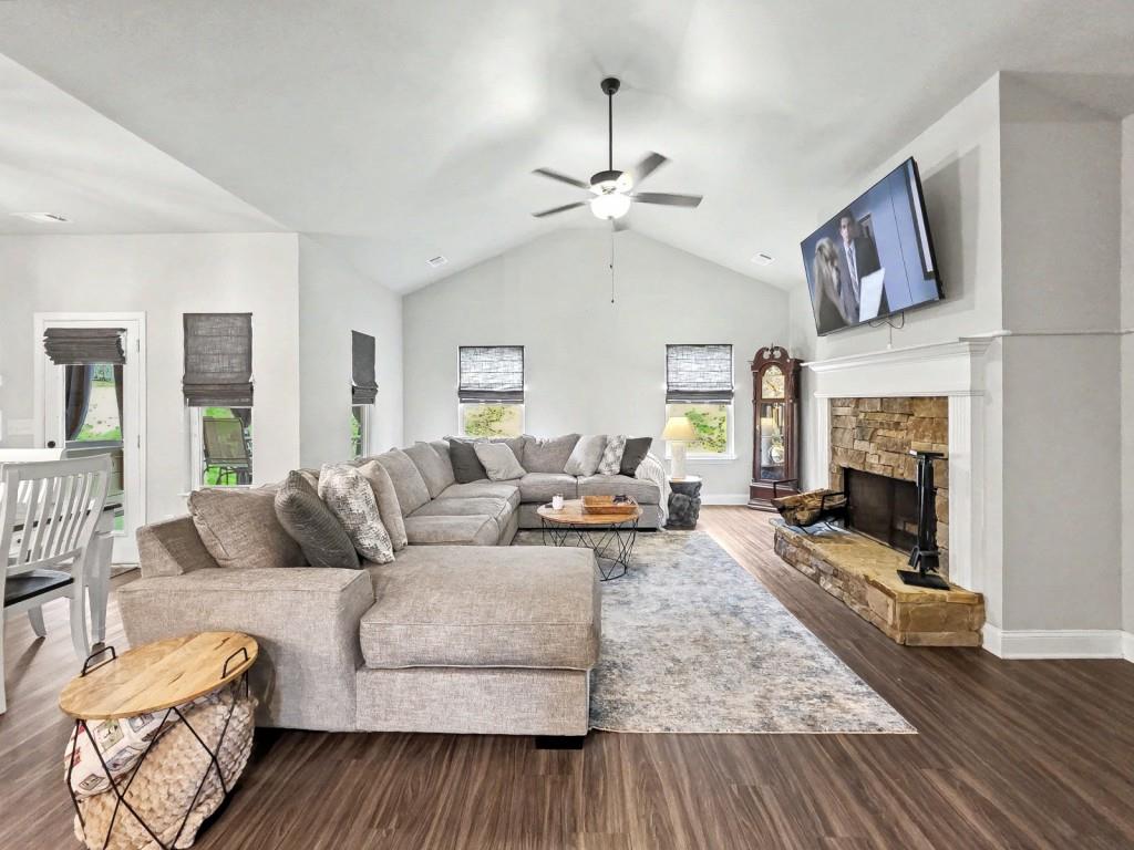 453 Mulberry Rock Road Temple, GA 30179 - Photo 6 of 35 a living room with furniture and a fireplace