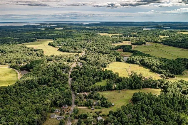 a view of an ocean and beach