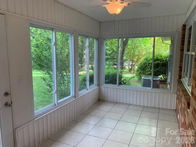 a view of a large window with an outdoor space