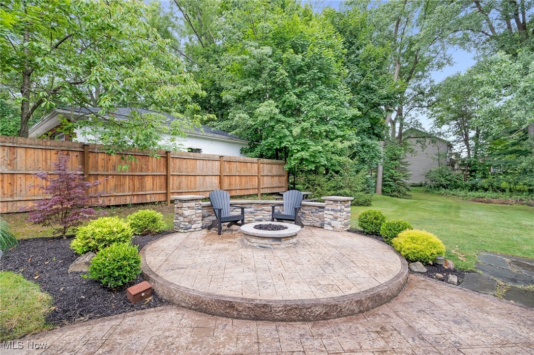10620 Ridge Road North Royalton, OH 44133 - Photo 29 of 35 View of patio / terrace with a fire pit