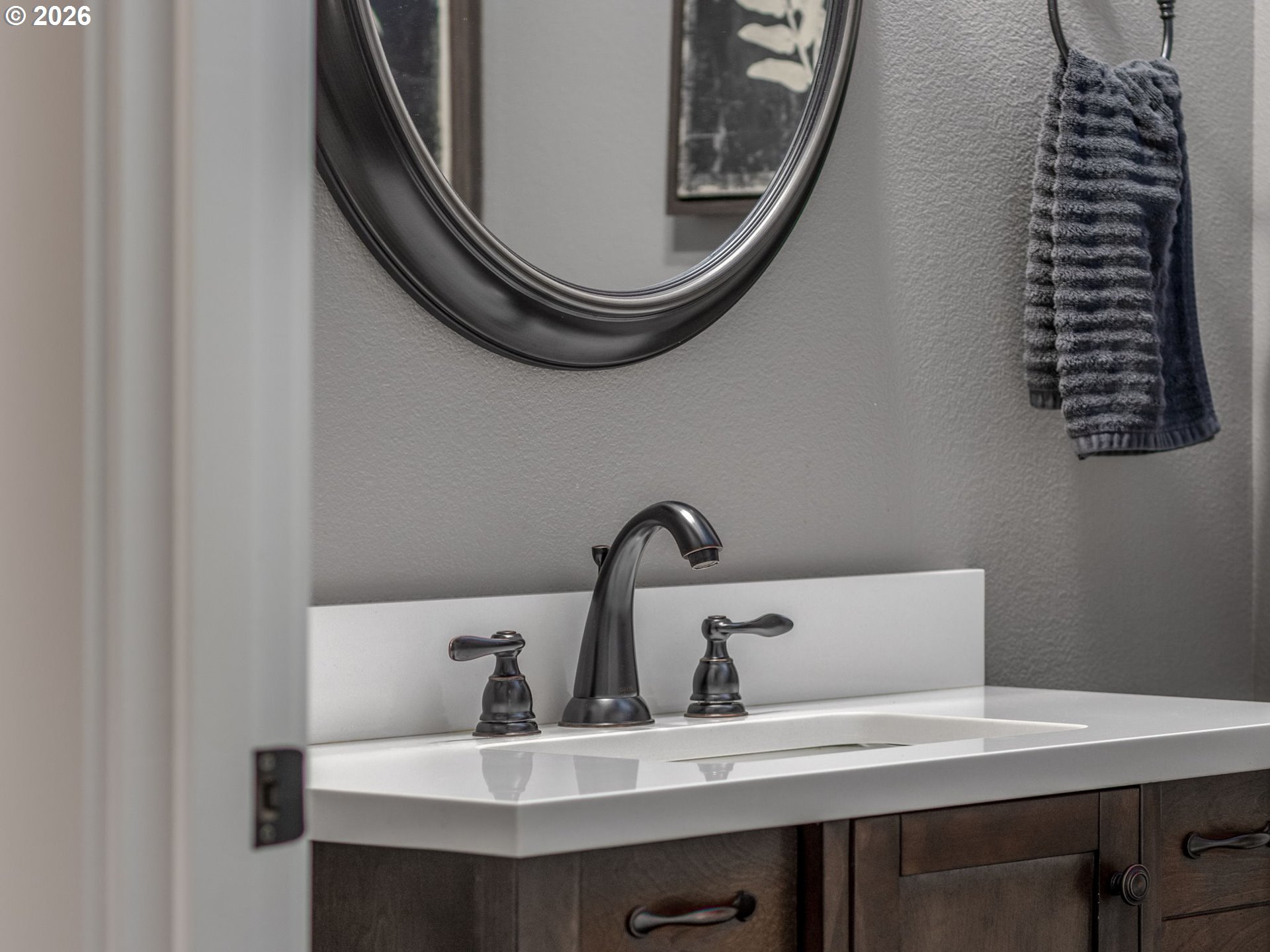 12950 South Barnards Road Molalla, OR 97038 - Photo 21 of 48 a close view of a sink a vanity and a mirror