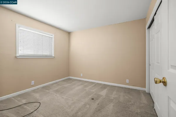 an empty room with a window