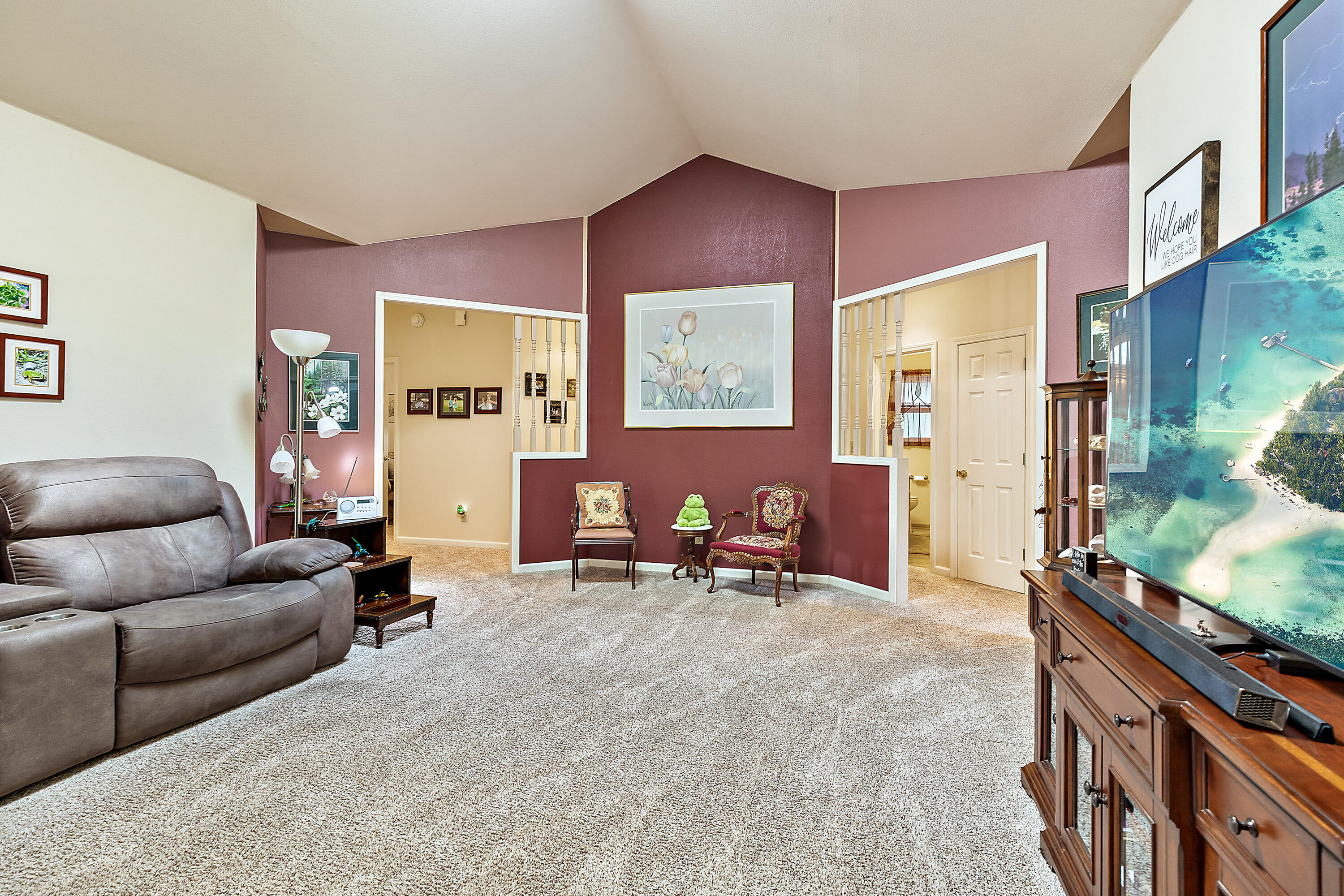 4000 Little Applegate Road Jacksonville, OR 97530 - Photo 13 of 47 a living room with furniture and a flat screen tv