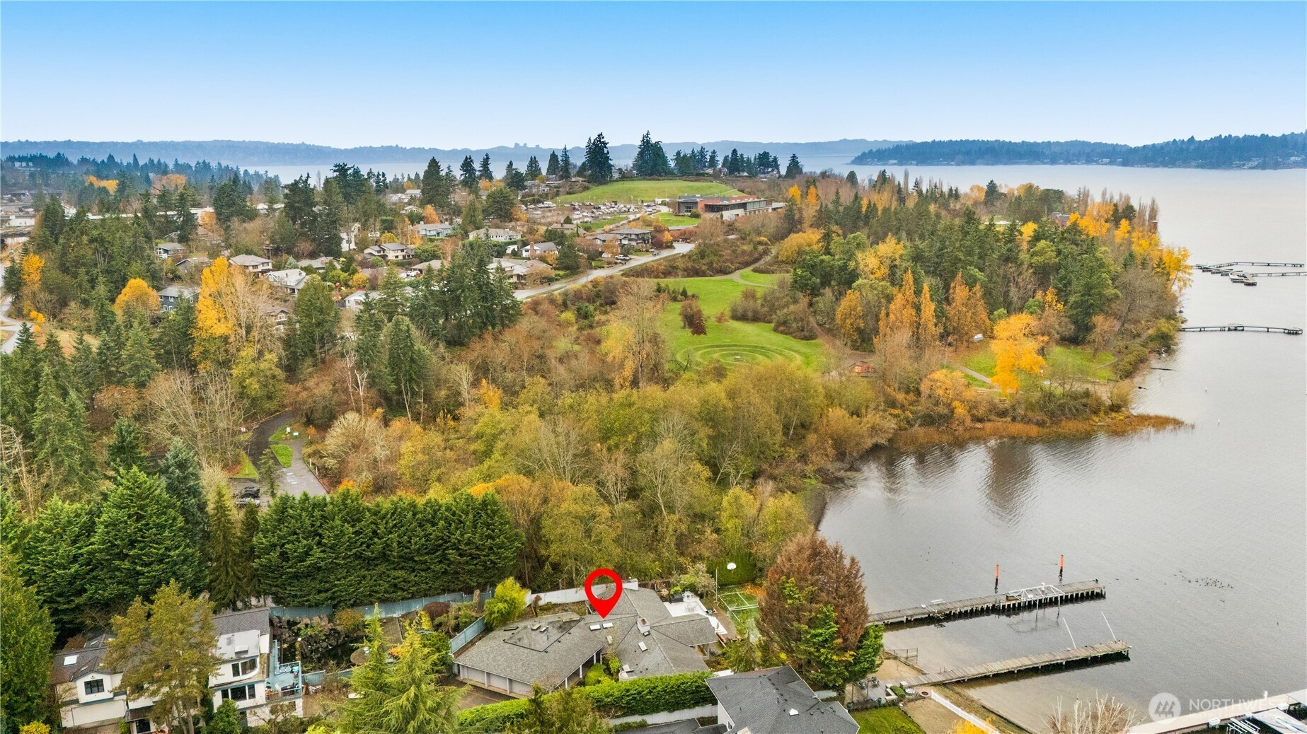 8428 North Mercer Way Mercer Island, WA 98040 - Photo 39 of 40 a view of lake and mountain