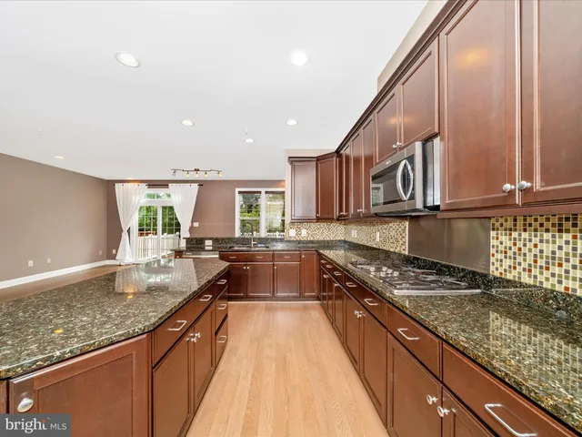 a view of a wooden deck