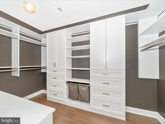 a view of an empty swimming pool and an outdoor space