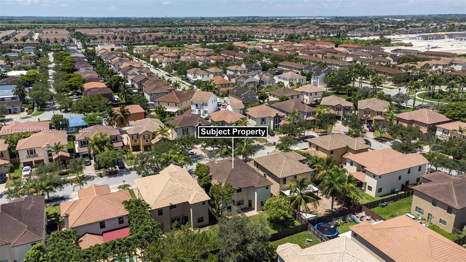 11451 Southwest 243 Terrace Homestead, FL 33032 - Photo 45 of 49 an aerial view of residential houses with outdoor space