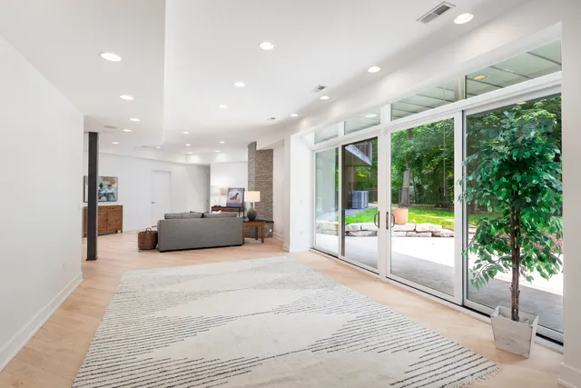 a bathroom with a sink and mirror