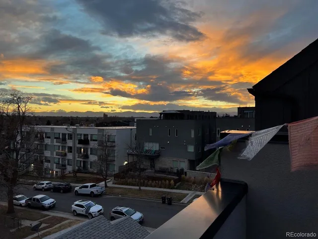 a view of a terrace with outdoor seating