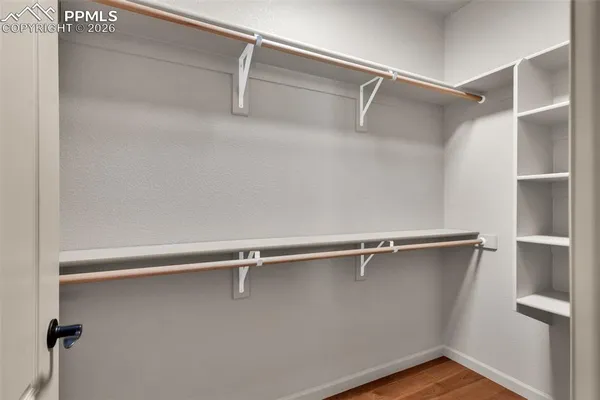 a close view of closet