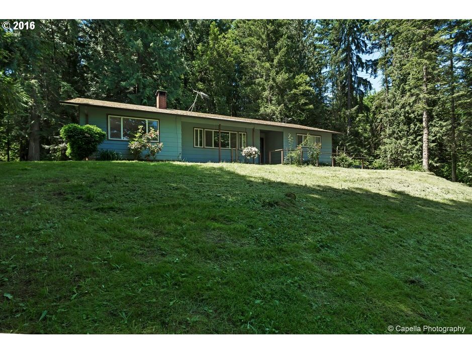 19428 Northwest Logie Trail Road Portland, OR 97231 - Photo 1 of 20 a front view of house with yard and green space