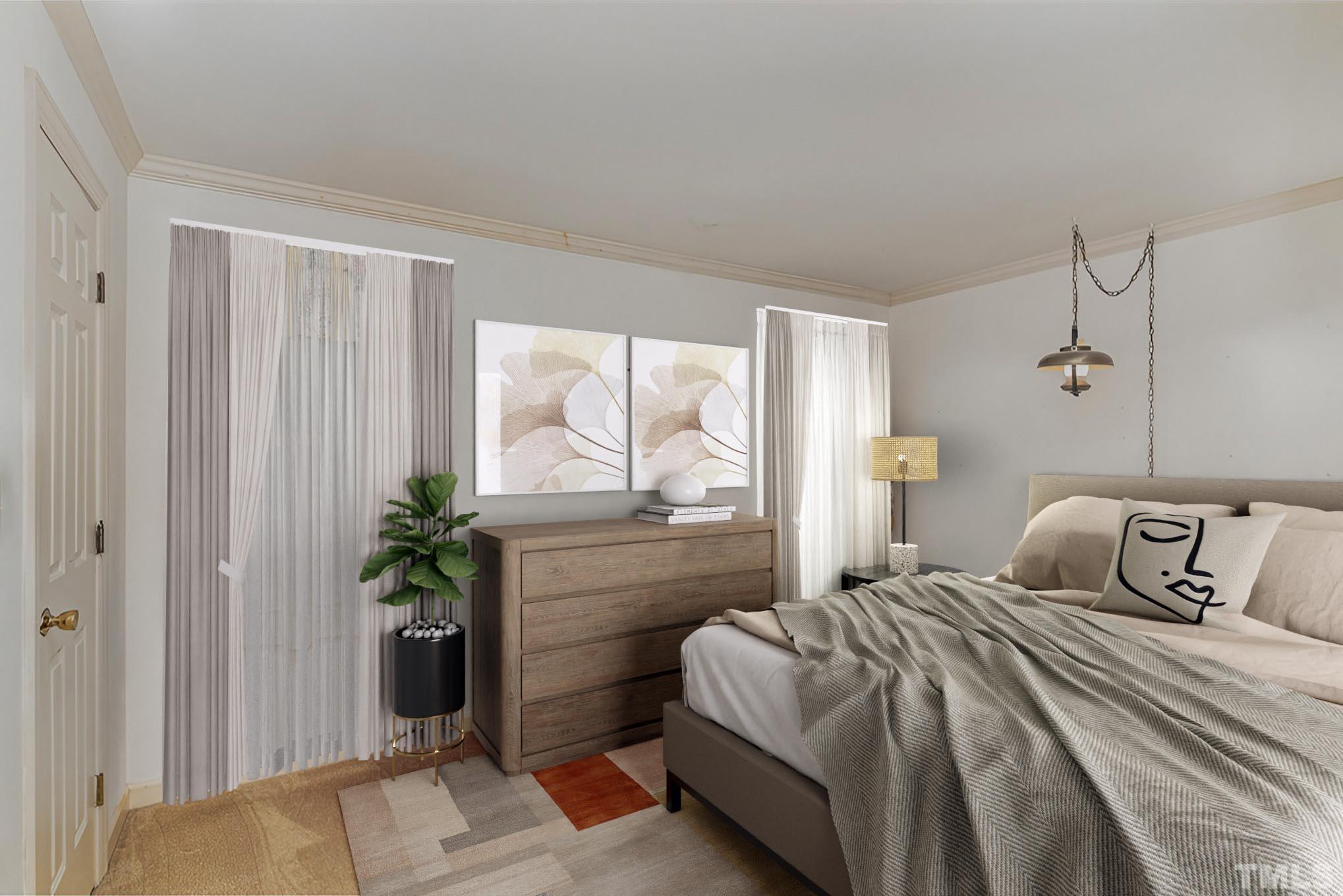 4909 Springwood Drive Raleigh, NC 27613 - Photo 38 of 59 a bedroom with a bed and a window