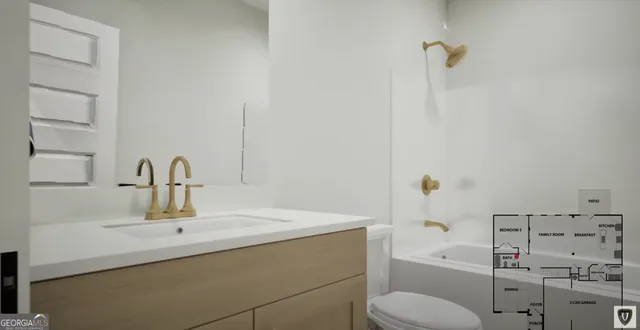 a bedroom with a bed and a night stand