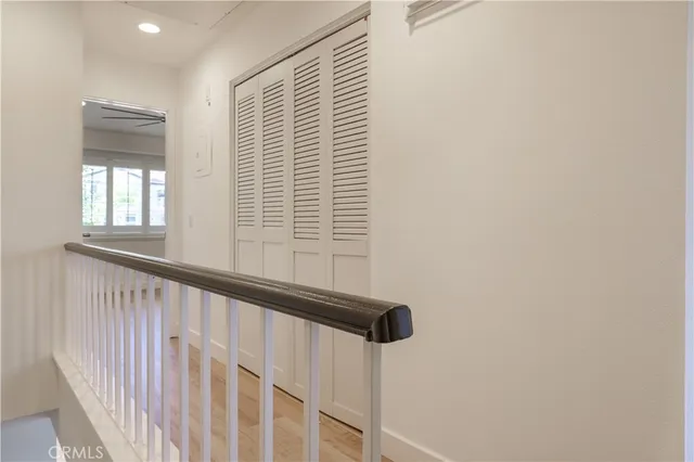 a view of a balcony and window