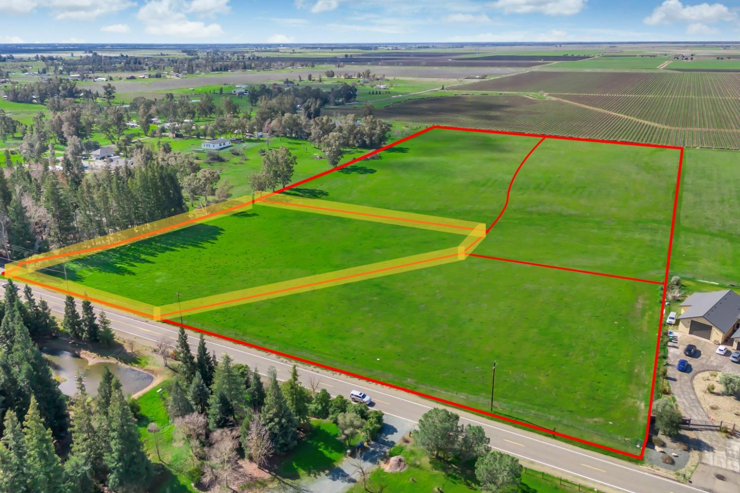 0 Alta Mesa Road Wilton, CA 95693 - Photo 1 of 15 LOT LINES ARE NOT EXACT _ PLEASE REVIEW ATTACHED DOCUMENTS FOR ACTUAL LOT LINES. This represents the four-lot subdivision. A driveway is being added along the right lot line, which includes an easement on this lot