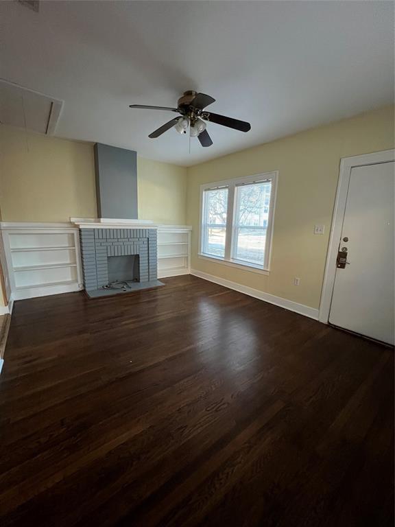 200 East 12th Street Dallas, TX 75203 - Photo 6 of 14 a view of empty room with wooden floor and fan