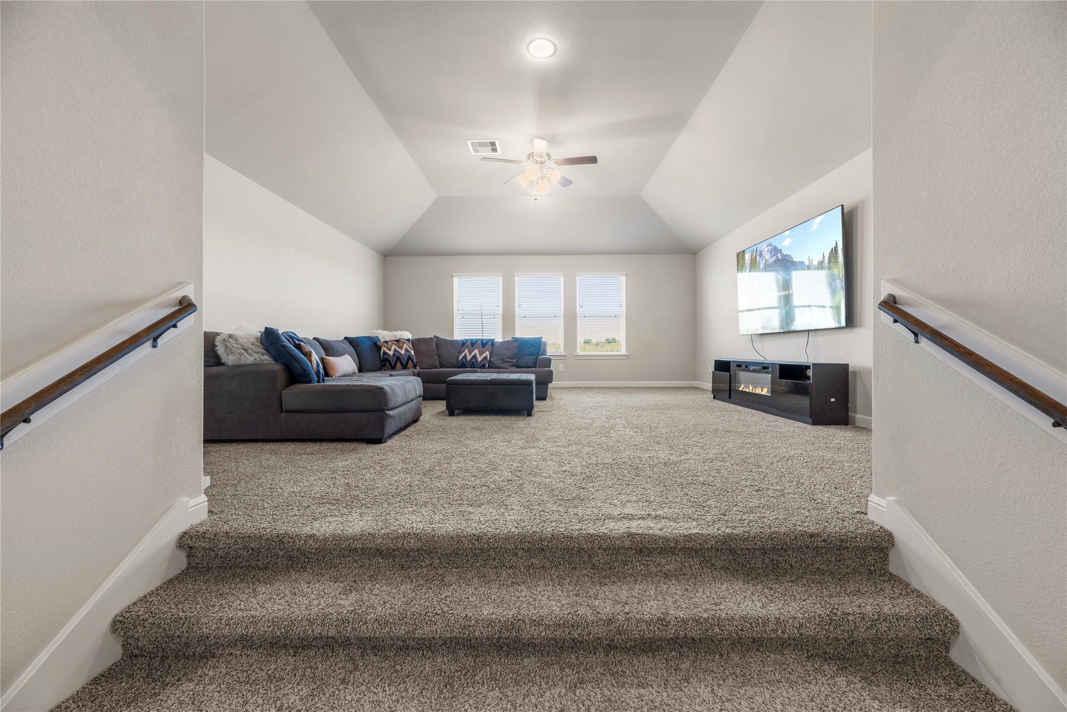 3319 Learning Tree Lane Rosenberg, TX 77471 - Photo 18 of 44 Whether utilized as an additional family space or a teen hangout area, the 2nd floor bonus room offers a multitude of possibilities. Easily arrange a couch and television for daily enjoyment and add a pool table or chess board for some friendly competition!