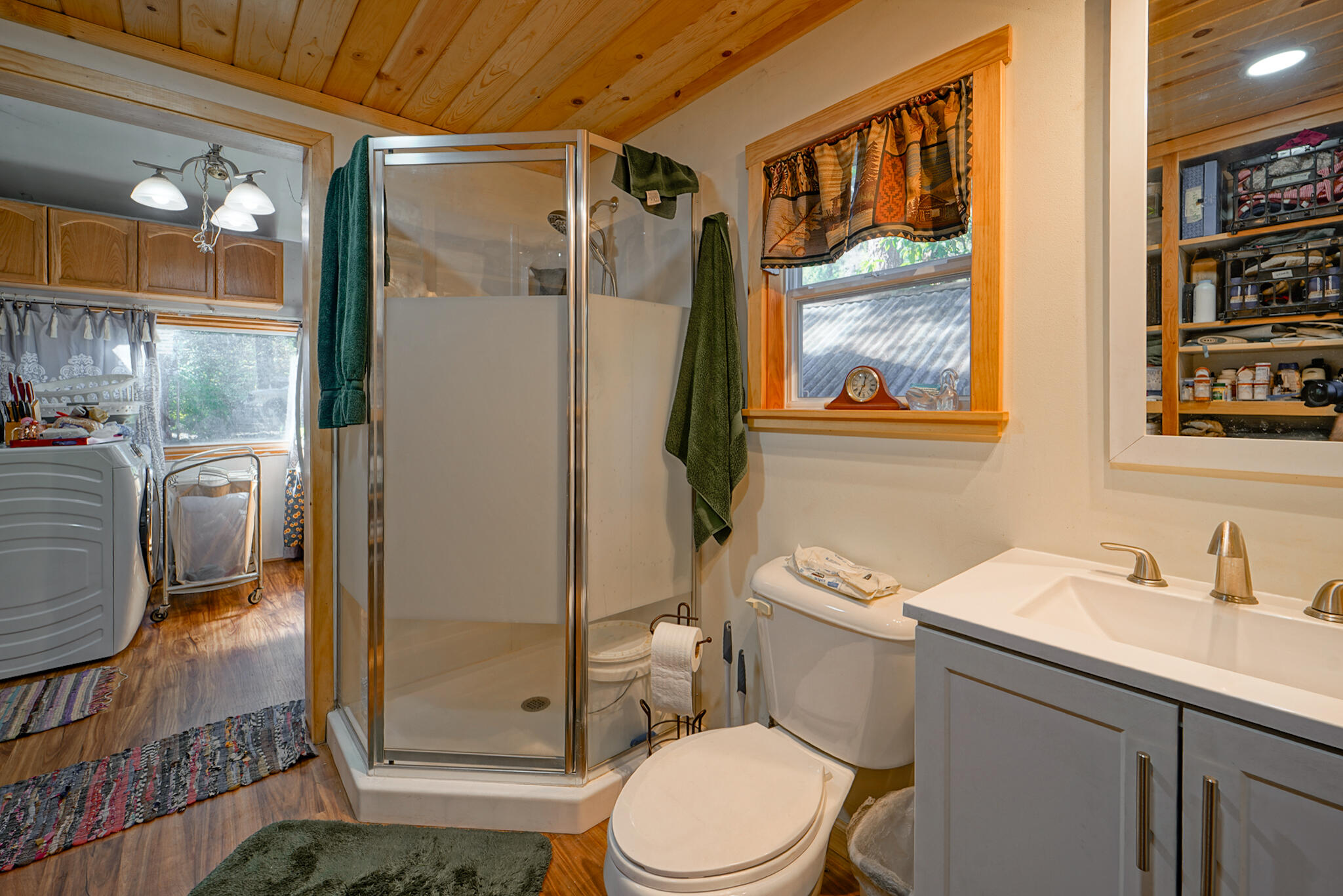 420 Price Creek Road Big Bar, CA 96010 - Photo 42 of 63 a bathroom with a sink a toilet and shower