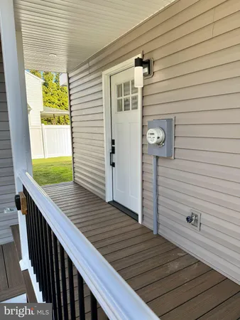 a view of a wooden deck