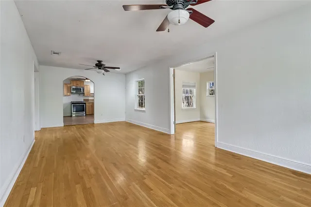wooden floor in an empty room