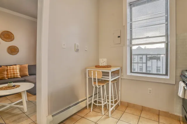 a chair and a table in a room