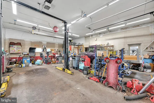 a view of a storage room with utility room