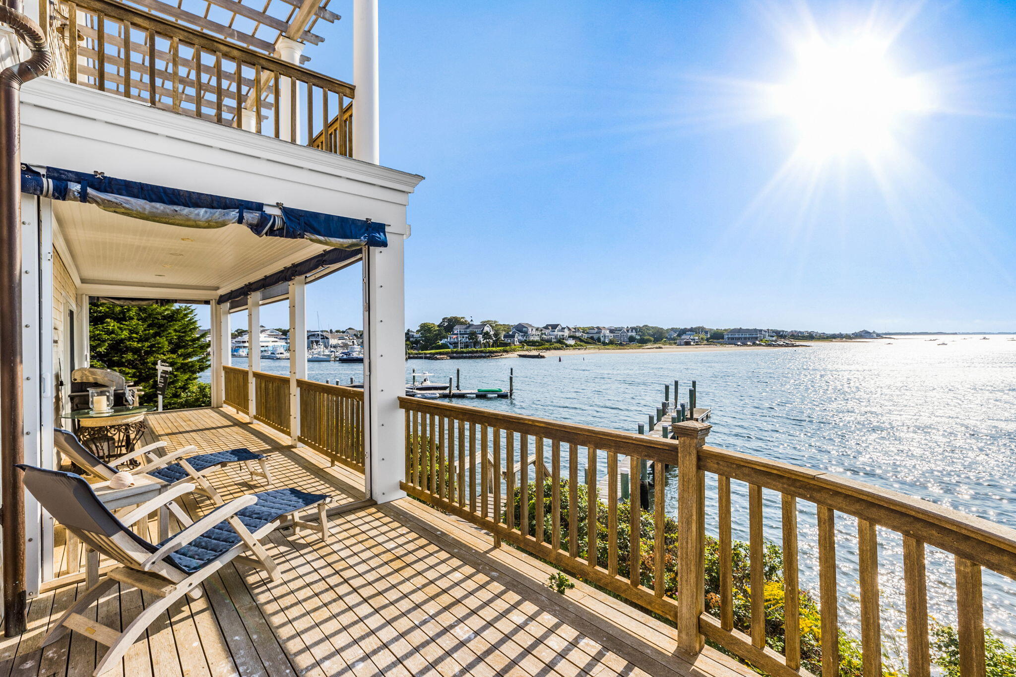 20 Bay Shore Road Hyannis, MA 02601 - Photo 20 of 42 a view of balcony with wooden floor and outdoor seating