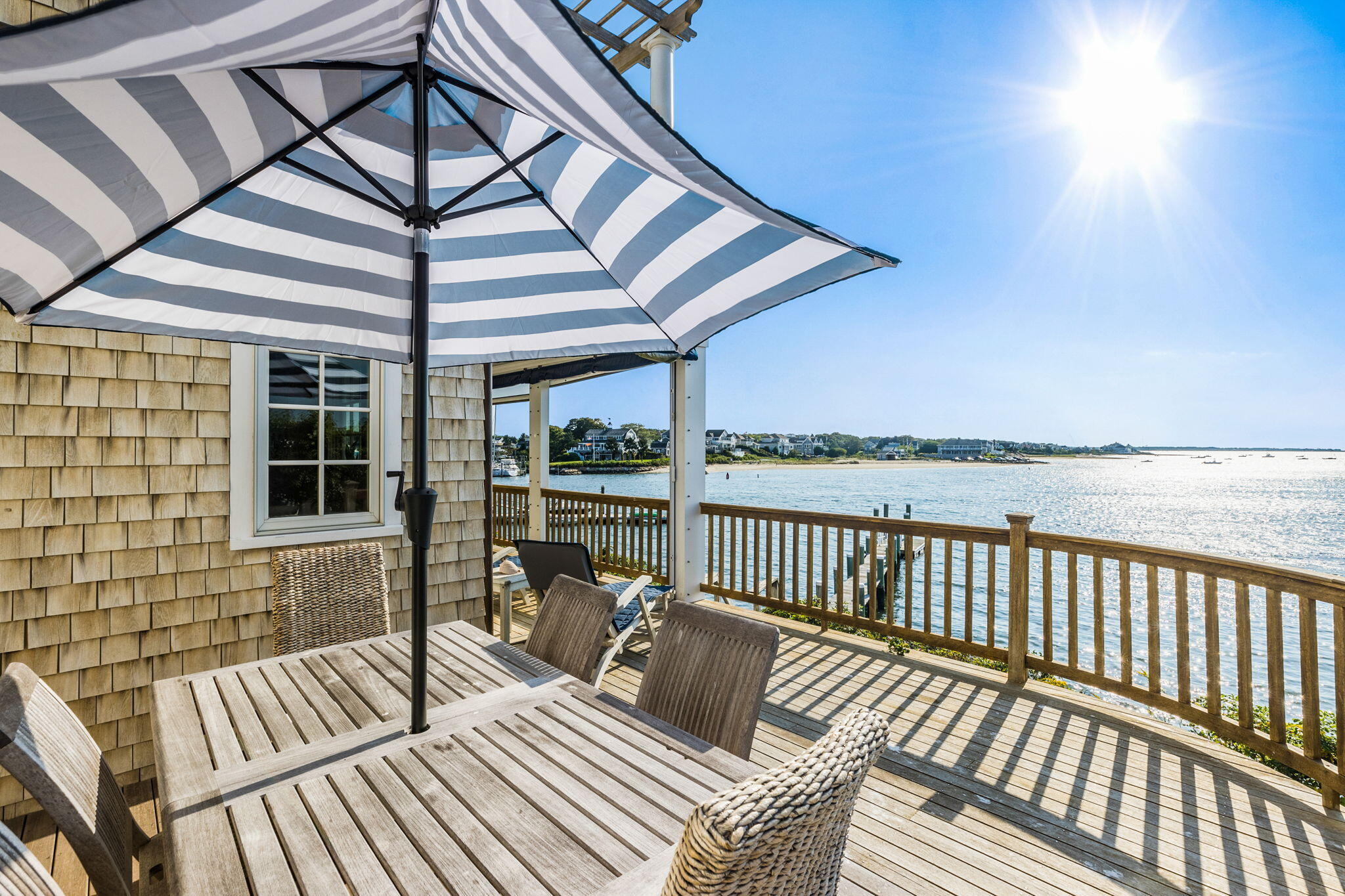 20 Bay Shore Road Hyannis, MA 02601 - Photo 21 of 42 a view of balcony with wooden floor and outdoor seating