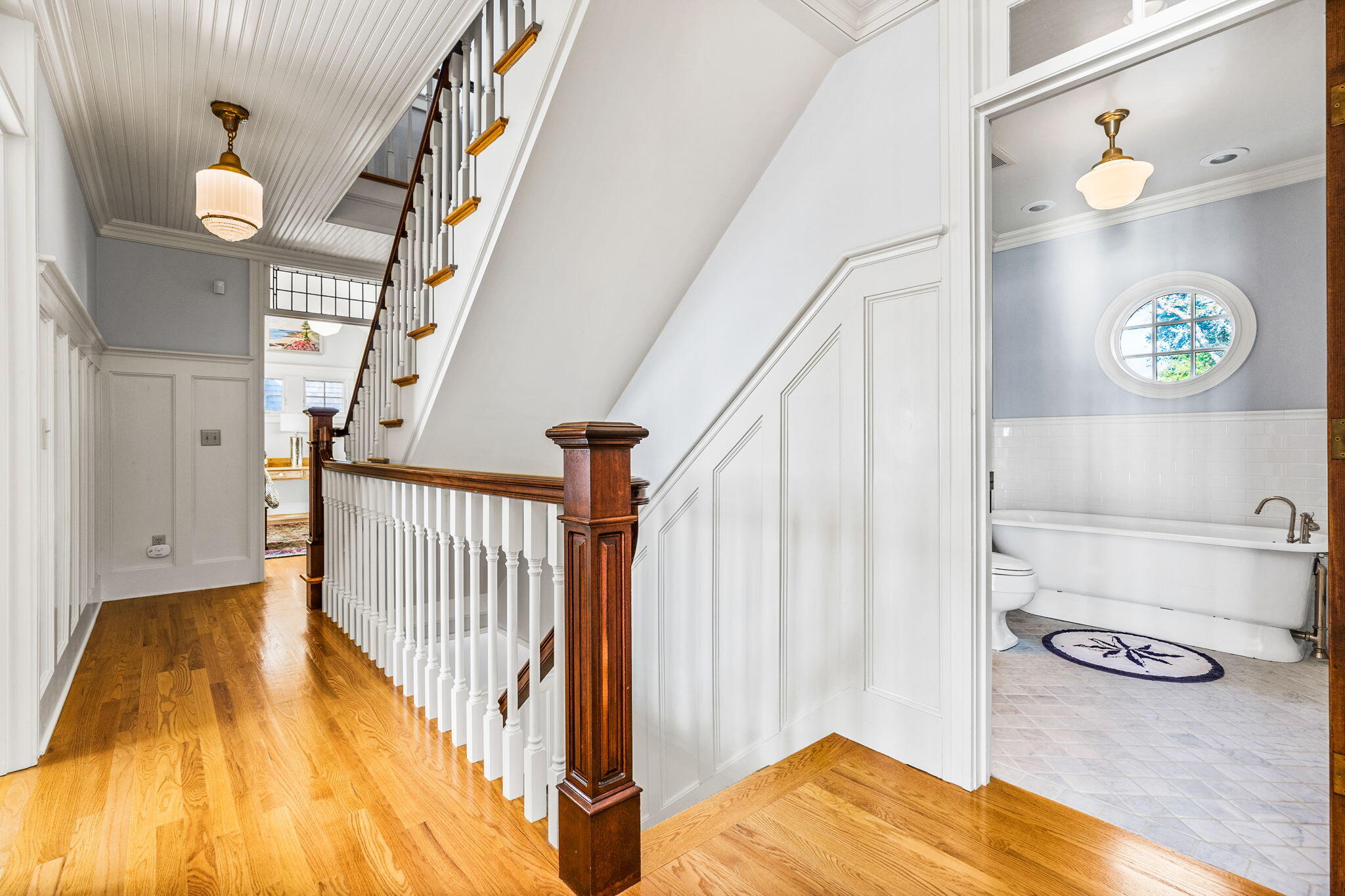 20 Bay Shore Road Hyannis, MA 02601 - Photo 25 of 42 a view of a hallway view with wooden floor and staircase