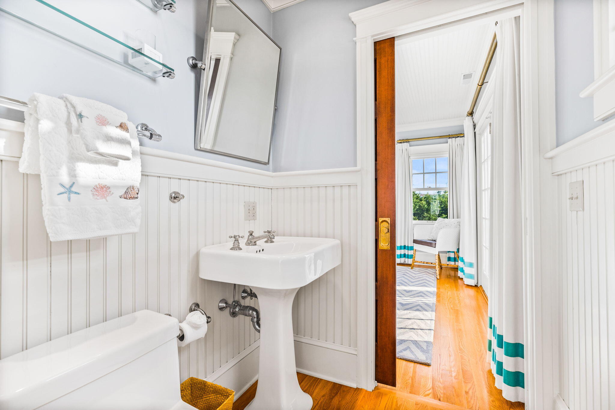 20 Bay Shore Road Hyannis, MA 02601 - Photo 35 of 42 a bathroom with a sink a mirror and a shower