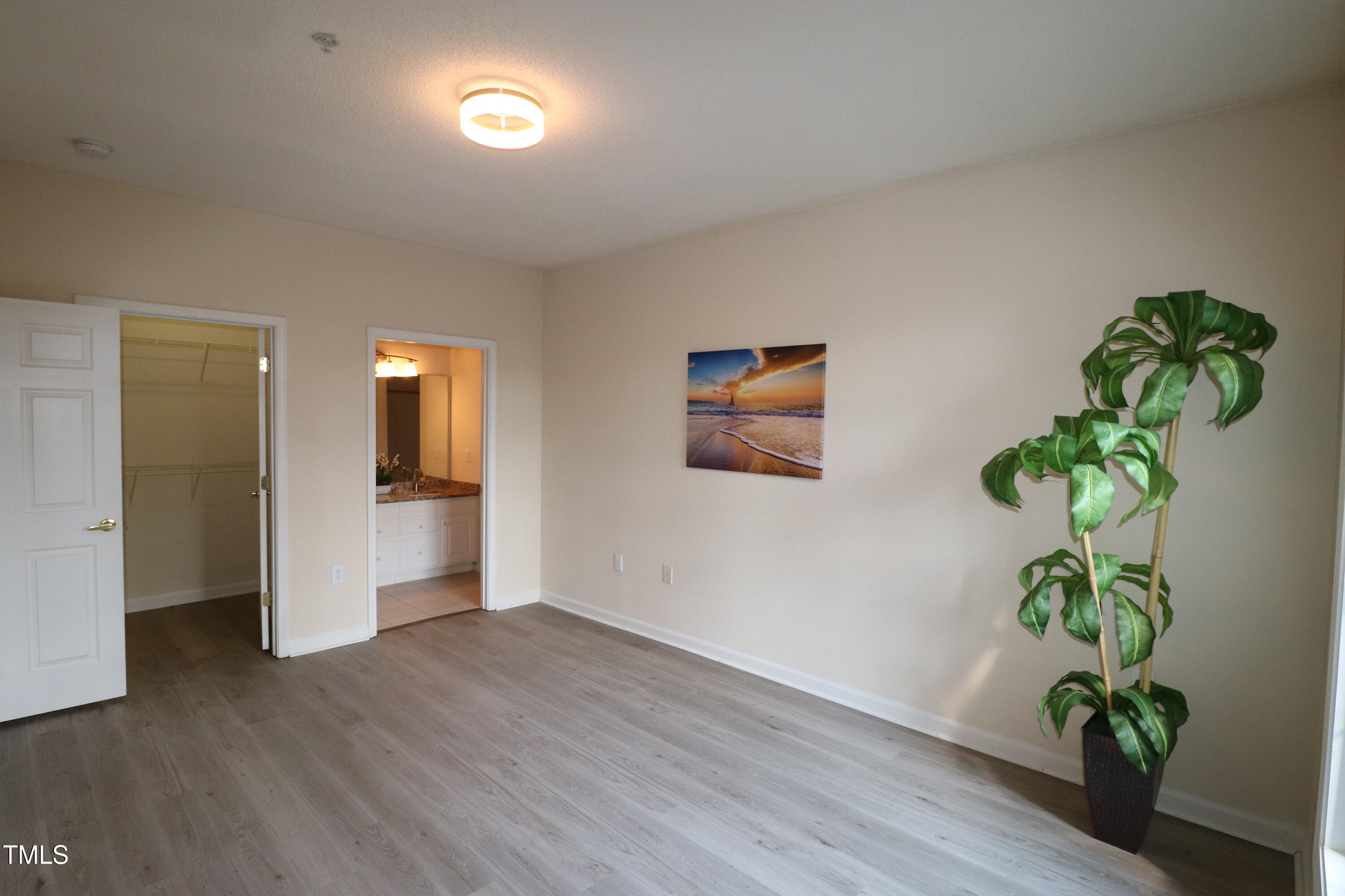 2520 Friedland Place, Unit 202 Raleigh, NC 27617 - Photo 19 of 32 a room with painting on the wall and a potted plant