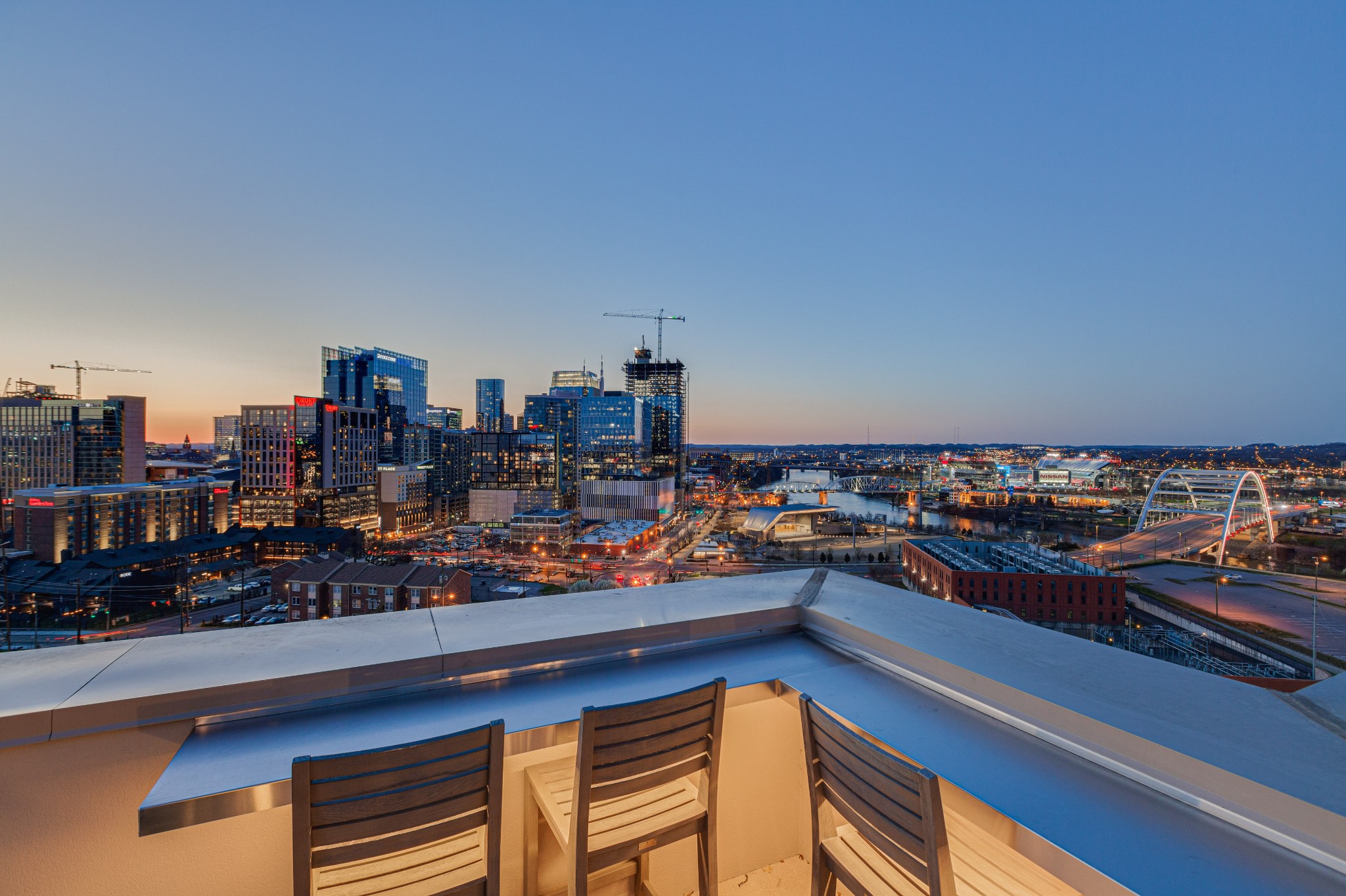 20 Rutledge Street, Unit 707 Nashville, TN 37210 - Photo 50 of 51 a city view from a balcony