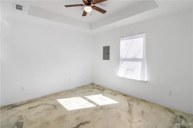 an empty room with a window