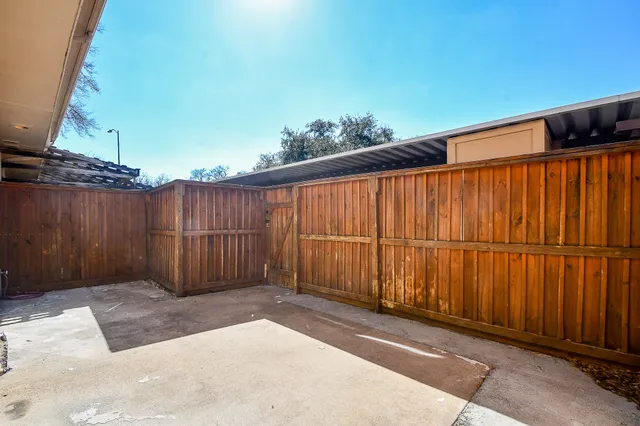 a backyard of a house