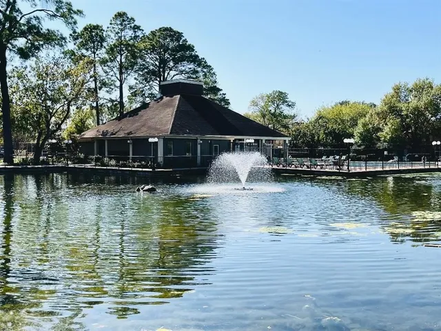 a house with swimming pool in front of it