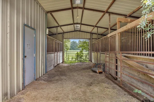 a view of porch with green space