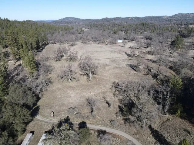 a view of a dry field covered with fog