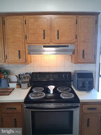 a close view of a refrigerator in kitchen