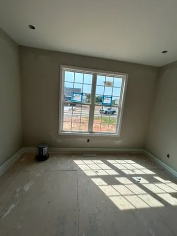 an empty room with a window
