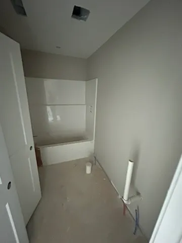 an empty room with a window