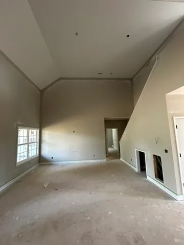 a view of a livingroom with a fireplace