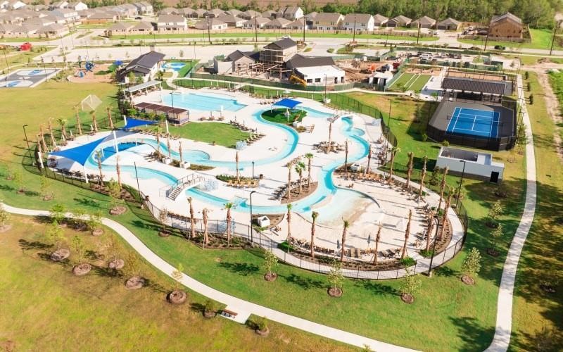 2310 Thunderbolt Peak Drive Rosharon, TX 77583 - Photo 27 of 27 a view of a swimming pool with outdoor seating and yard