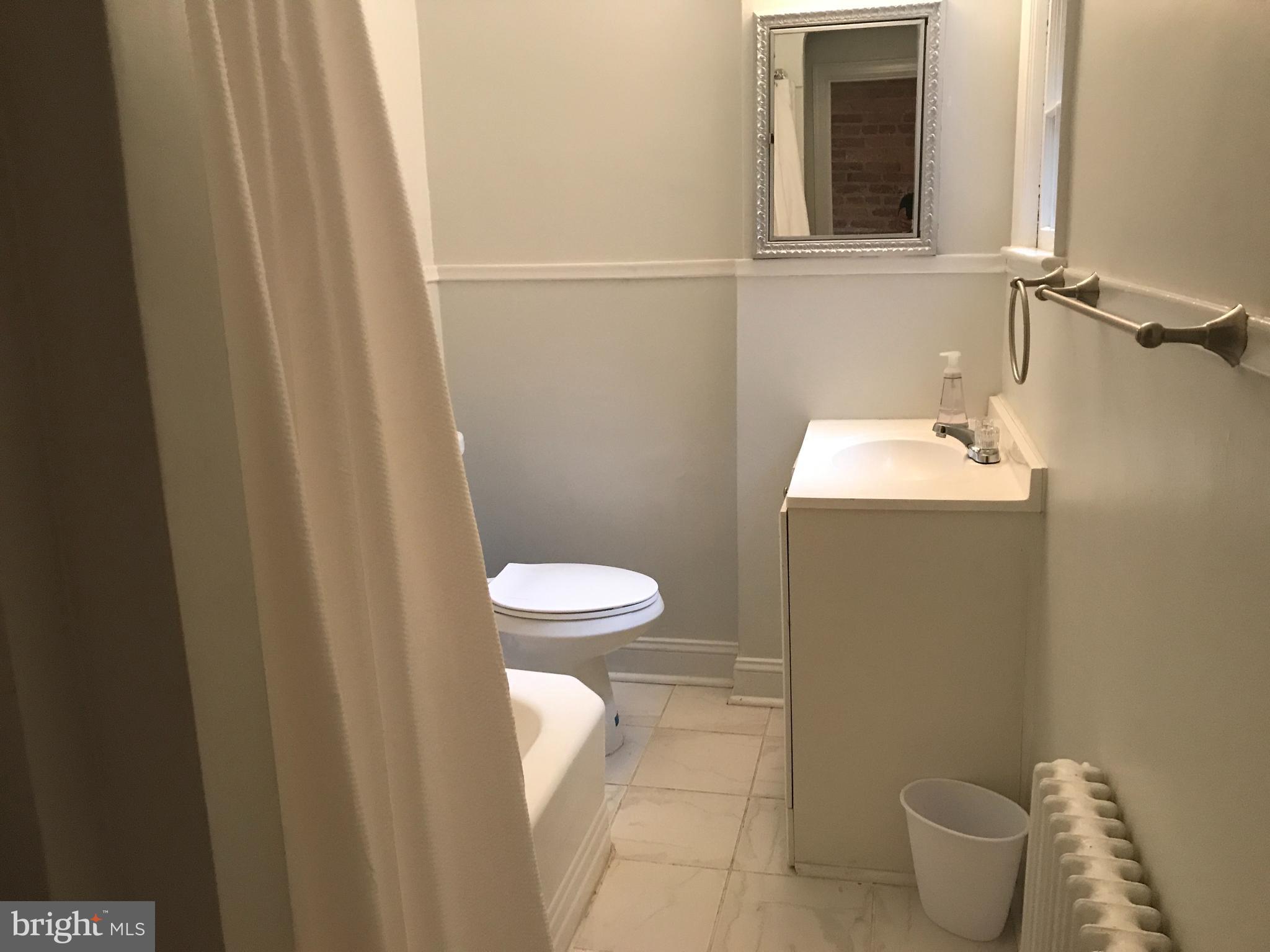 731 13th Street Northeast, Unit 1 Washington, DC 20002 - Photo 12 of 16 a bathroom with a sink a toilet and shower